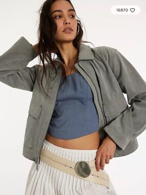 Free People Vegan Suede Blair Jacket